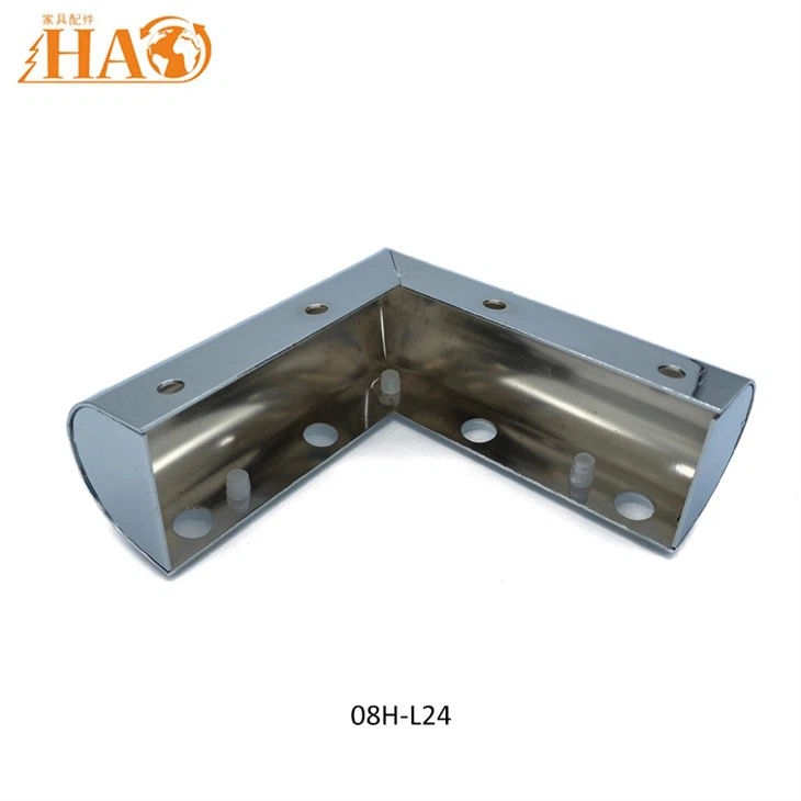 एल आकार स्टील फर्नीचर लेग, सोफा अलमारी बेडस्टैंड के लिए धातु क्रोम पैर