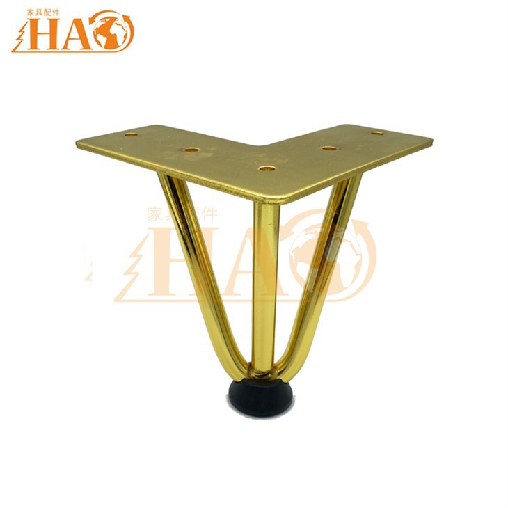 सोना रंग H100mm के साथ सोफा फिटिंग स्टील हेयरपिन पैर
